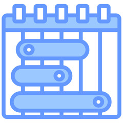 Poster - Schedule Variance Lineal Blue Icon