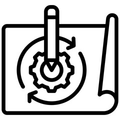 Poster - Process Redesign Outline Icon