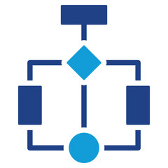 Poster - Process Flow Diagram Dual Tone Icon