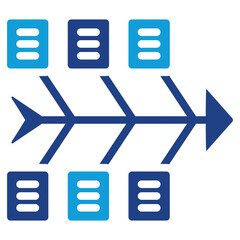 Poster - Fishbone Diagram Dual Tone Icon