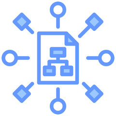 Poster - Value Stream Mapping Lineal Blue Icon