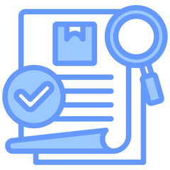 Poster - Quality Control Lineal Blue Icon
