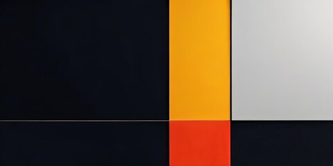 Poster - A black and yellow striped wall