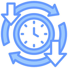 Poster - Cycle Time Reduction Lineal Blue Icon