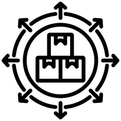 Poster - Distribution Outline Icon