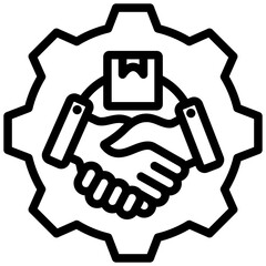 Poster - Supplier Relationship Management Outline Icon