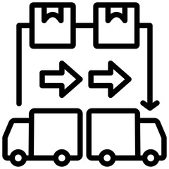 Poster - Cross Docking Outline Icon