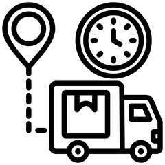 Poster - Real Time Tracking Outline Icon