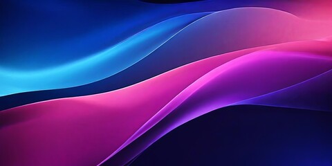 Poster - A blue and pink wave with purple in the middle