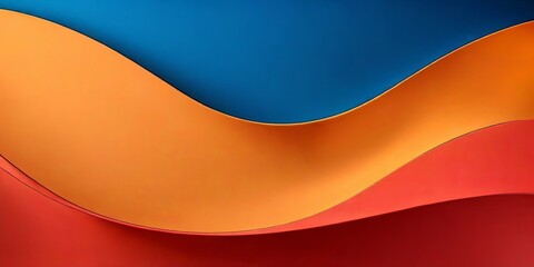 Poster - A blue and orange wave