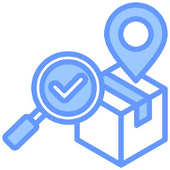 Poster - Order Tracking Lineal Blue Icon