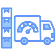 Poster - Delivery Performance Lineal Blue Icon
