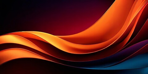 Poster - A long orange and blue wave