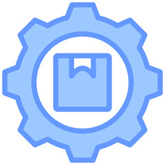 Sticker - Supply Chain Optimization Lineal Blue Icon