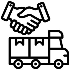 Poster - Supplier Relationship Outline Icon