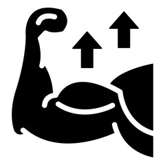 Poster - Strength Solid Black Icon
