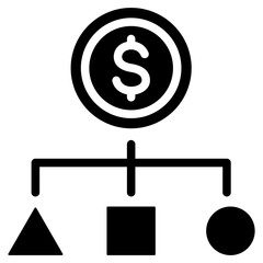 Poster - Cost Structure Solid Black Icon