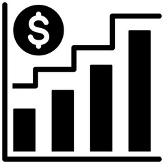 Poster - Market Growth Solid Black Icon