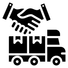 Poster - Supplier Relationship Solid Black Icon