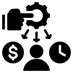 Poster - Resource Allocation Solid Black Icon