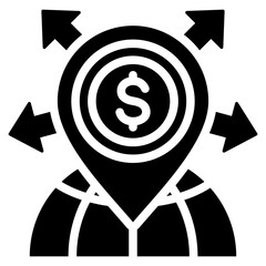Poster - Business Expansion Solid Black Icon