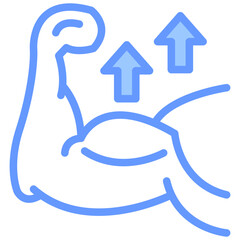 Poster - Strength Lineal Blue Icon