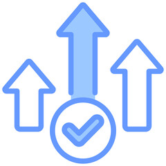 Aufkleber - Competitive Advantage Lineal Blue Icon