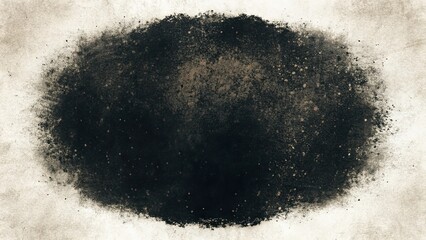 Poster - A black circle with a white background