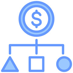 Poster - Cost Structure Lineal Blue Icon