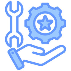 Technical Expertise Lineal Blue Icon