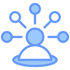 Poster - Employee Skills Lineal Blue Icon