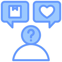 Poster - Customer Needs Lineal Blue Icon