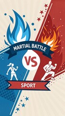 Poster - A poster of two people in martial arts with the words 