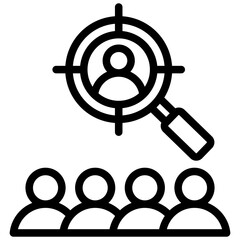 Poster - Candidate Sourcing Outline Icon