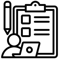 Poster - Pre Employment Testing Outline Icon
