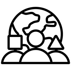Poster - Diversity  Outline Icon