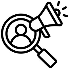 Poster - Recruitment Marketing Outline Icon