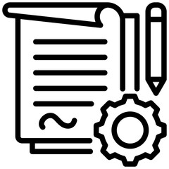 Poster - Contract Management Outline Icon