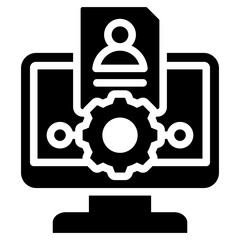 Poster - Applicant Tracking System Solid Black Icon