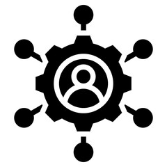 Poster - Candidate Experience Solid Black Icon