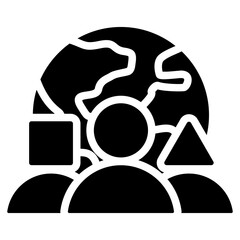 Poster - Diversity  Solid Black Icon