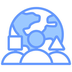 Poster - Diversity  Lineal Blue Icon