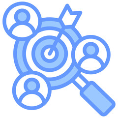 Poster - Hiring Goal Lineal Blue Icon