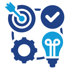 Poster - Deming Cycle Dual Tone Icon