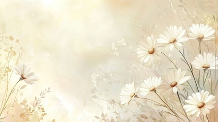 Aufkleber - A natural and fresh arrangement of white daisies on a soft background, ideal for spring and summer themes.