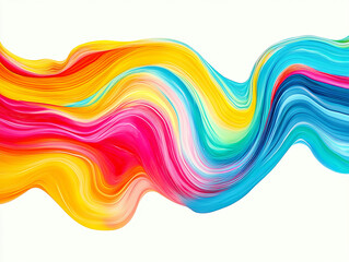 Vibrant abstract waves of color in a smooth flow, creating a dynamic and energetic visual experience