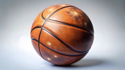 Wall Mural - Worn Basketball on Neutral Background