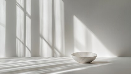 Poster - Minimalist bowl in sunlit studio