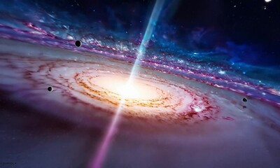 Wall Mural - fly through the galaxy and outer space planets