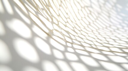 Abstract background with the shadows of a net on a white wall, in a light beige color, high resolution, highly detailed, sharp focus, studio photography.